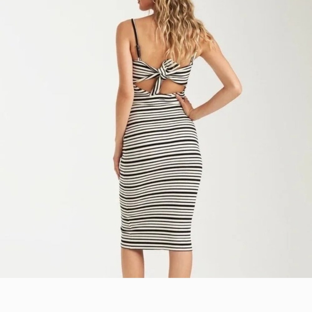 Striped Black and White Dress